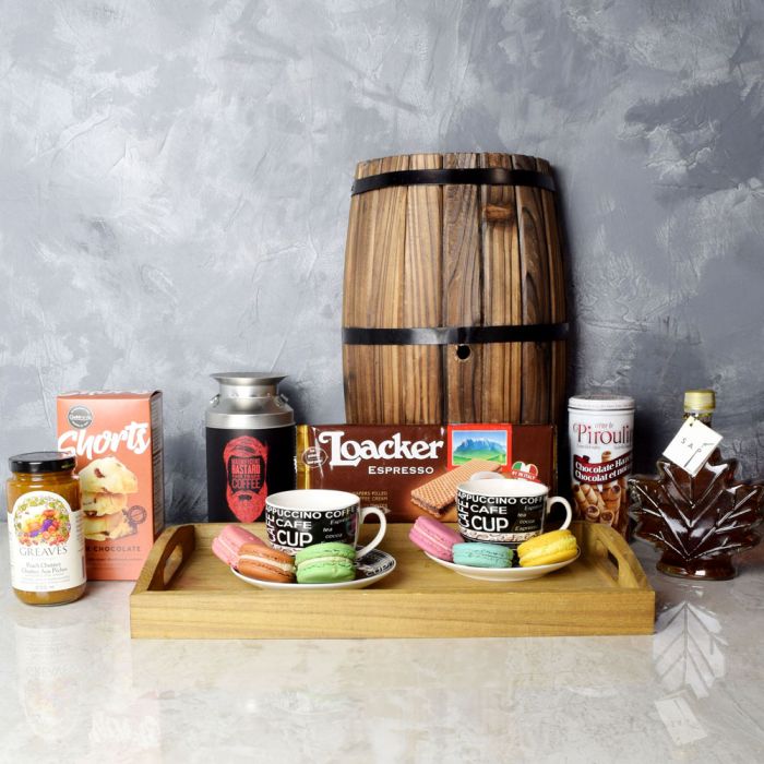 Maple, Coffee & Macaron Gift Set from Hamilton Baskets  - Hamilton Delivery