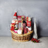 Red & White Christmas Wine Set From Hamilton Baskets- Hamilton Delivery