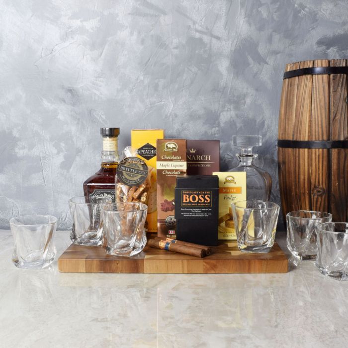 Royal Cigar & Liquor Gift Set from Hamilton Baskets - Hamilton Delivery