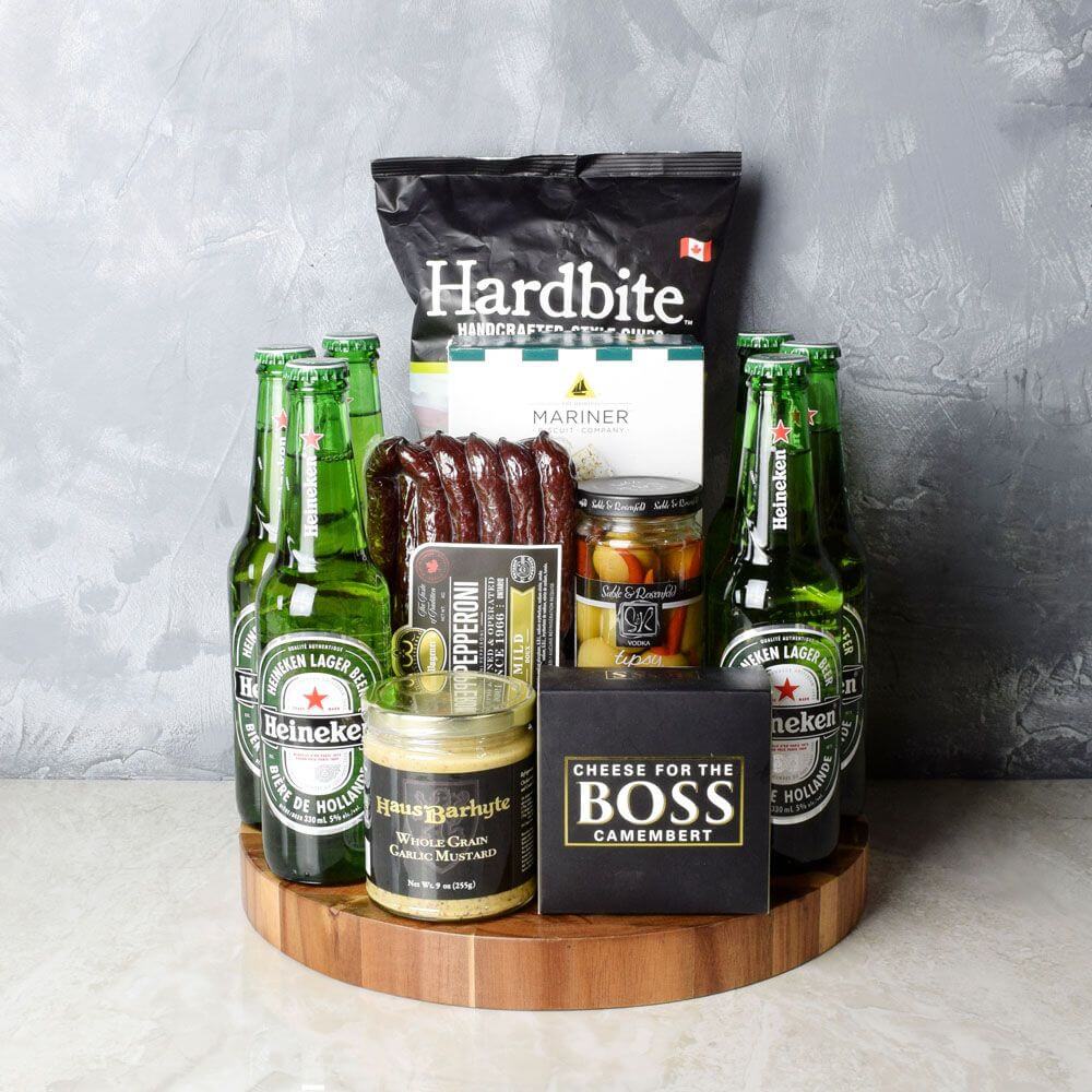 The Six Pack &amp; Snack Gift Set is a wonderful way to kick back and relax from  Hamilton Baskets - Hamilton Delivery
