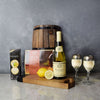 Smoked Salmon & Citrus Gift Basket with Wine from Hamilton Baskets - Wine Gift Basket - Hamilton Delivery.