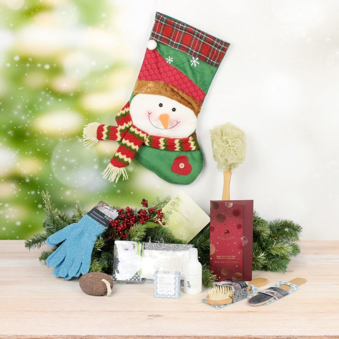 Spa Snowman Stocking Stuffer from Hamilton Baskets  - Holiday Spa Gift Set - Hamilton Delivery.