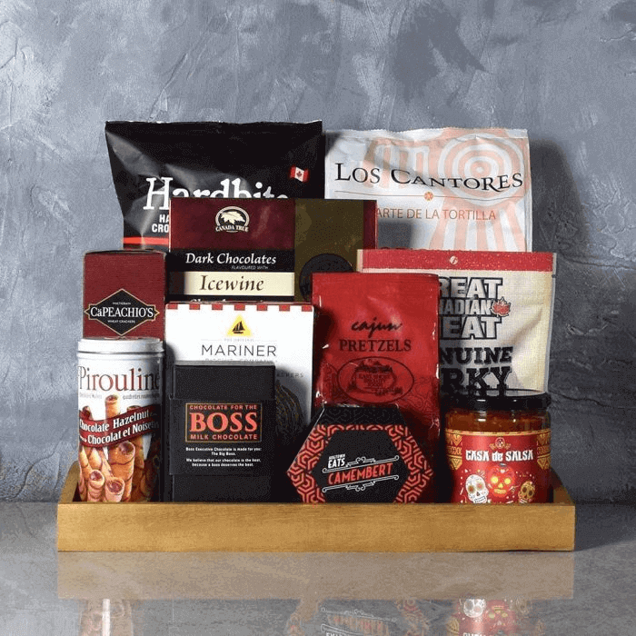 Deluxe Chips and Chocolates Gift – how the gift is presented