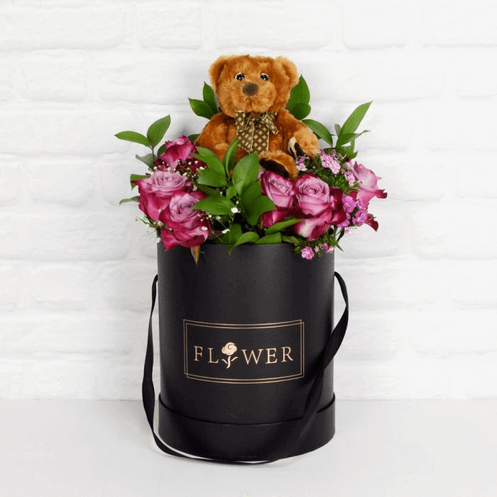 The New Baby Flower Celebration Set from Hamilton Baskets - Flower Gift Set - Hamilton Delivery.
