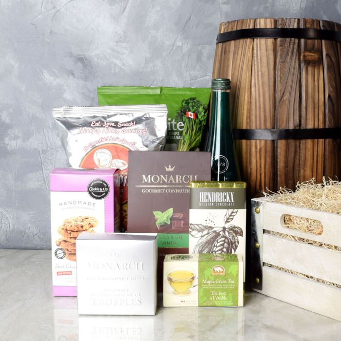 The Sparkling Snack Gift Crate from Hamilton Baskets- Hamilton Delivery 