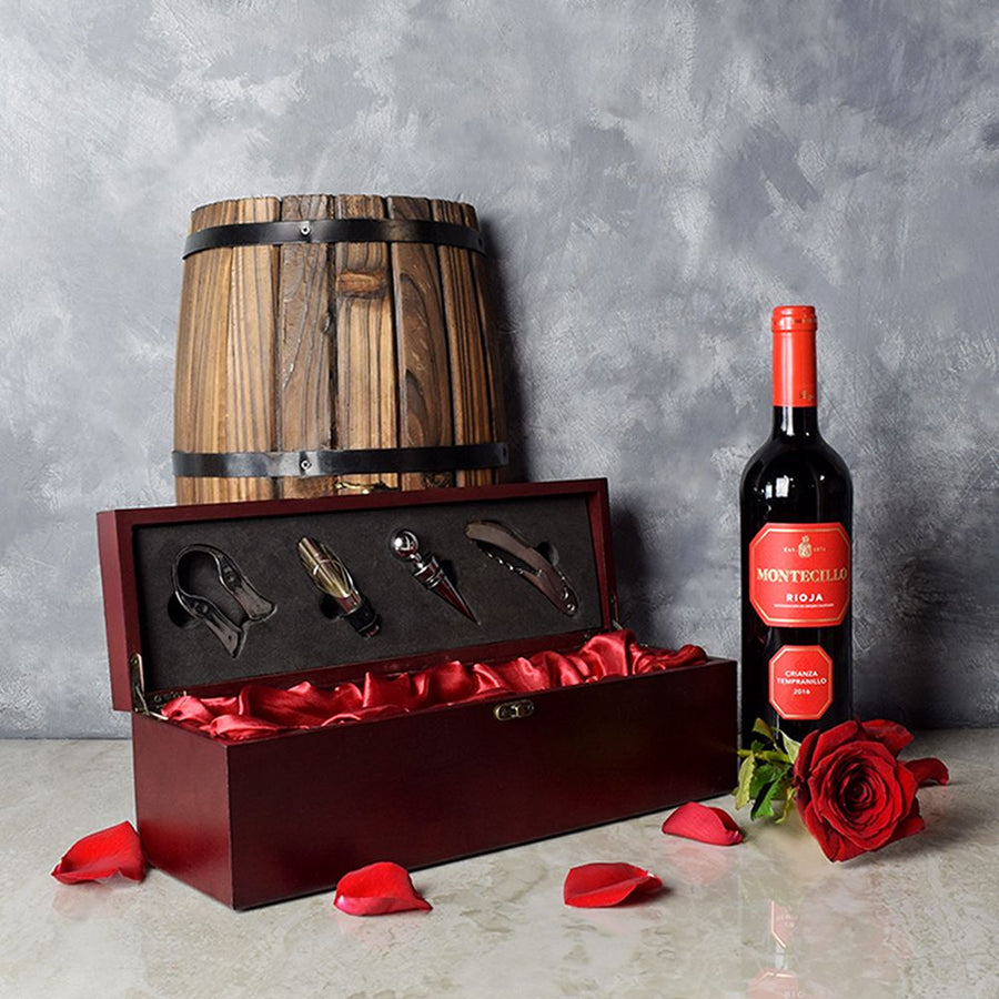 Valentine’s Wine Box from Hamilton Baskets - Wine Gift Basket - Hamilton Delivery