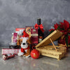 Yuletide Liquor & Snack Basket from Baskets Hamilton - Holiday Liquor Gift Basket - Hamilton Delivery.